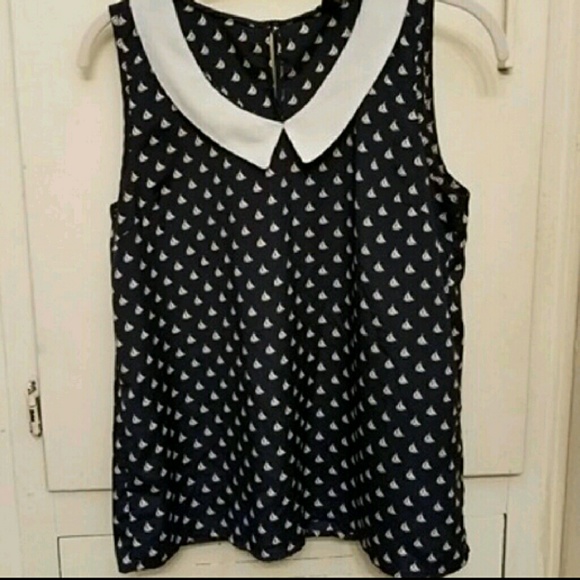 Forever 21 Sailboat Mock Blouse - Picture 4 of 5